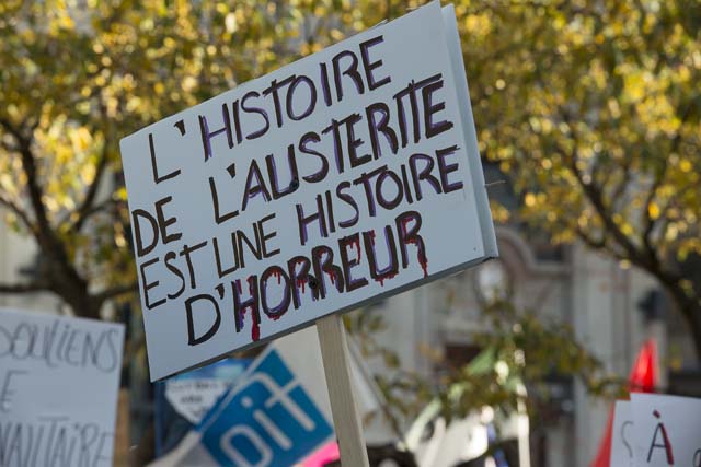 Manifestation contre l'austérié